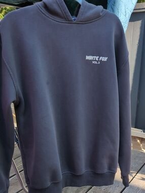 White Fox slate grey hoodie S/M size